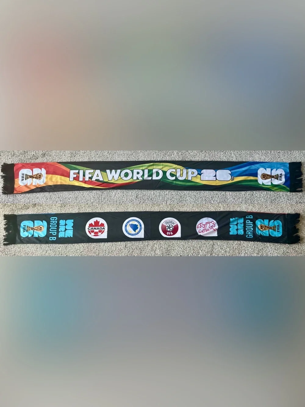 FIFA 2026 World Cup Group B (Canada, Bosnia, Qatar, Switzerland) Soccer Scarf